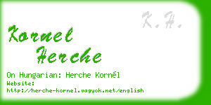 kornel herche business card